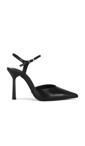 Tony Bianco Gloss Pump in Black | Black Vintage Pump Heels for Women