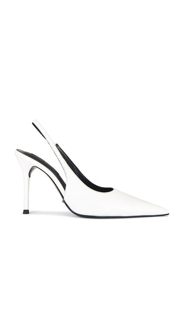 Tony Bianco Ivy Slingback Pump in White | Milk Capretto Sling Back Heels for Women