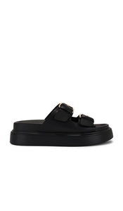 Tony Bianco Jagger Sandal in Black | Black Flat Sandals for Women