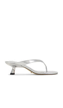 Tony Bianco Krista Mule in Metallic Silver | Silver Nappa Metallic Open Toe Mules for Women