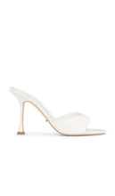 Tony Bianco Lunar Mule in White | Milk Capretto Open Toe Mules for Women