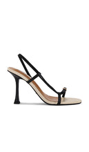 Tony Bianco Lush Sandal in Black | Black Snake Open Toe Heels for Women