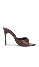 Tony Bianco Malibu Mule in Chocolate | Brown Anguille Open Toe Mules for Women