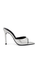 Tony Bianco Malibu Mule in Metallic Silver | Silver Vintage Metal Open Toe Mules for Women