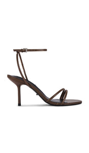Tony Bianco Mariah Sandal in Brown | Liqueur Open Toe Heels for Women