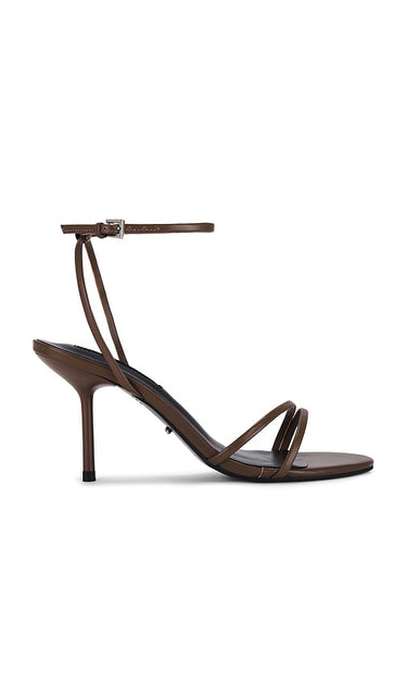 Tony Bianco Mariah Sandal in Brown | Liqueur Open Toe Heels for Women