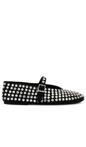 Tony Bianco Miami Flat in Black | Black Nappa Ballet Flats for Women