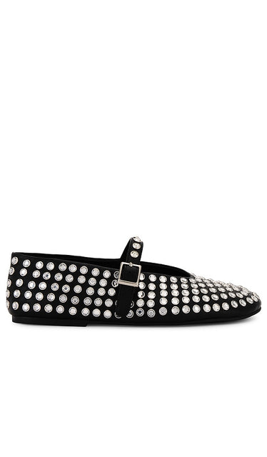 Tony Bianco Miami Flat in Black | Black Nappa Ballet Flats for Women