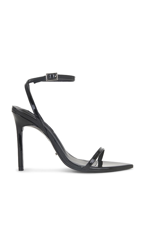 Tony Bianco Micky Sandal in Black | Black Patent Open Toe Heels for Women