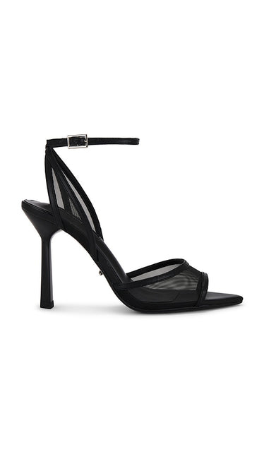 Tony Bianco Miley Sandal in Black | Black Open Toe Heels for Women