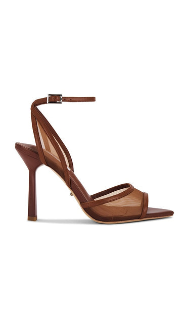 Tony Bianco Miley Sandal in Brown | Rust Open Toe Heels for Women