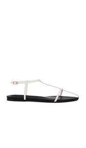 Tony Bianco Noho Sandal in White | White Strappy Flats for Women