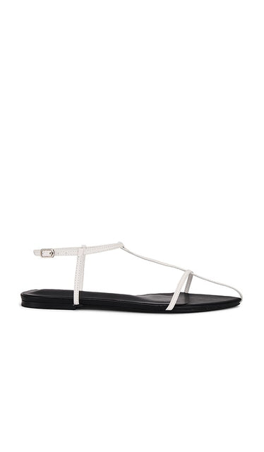 Tony Bianco Noho Sandal in White | White Strappy Flats for Women