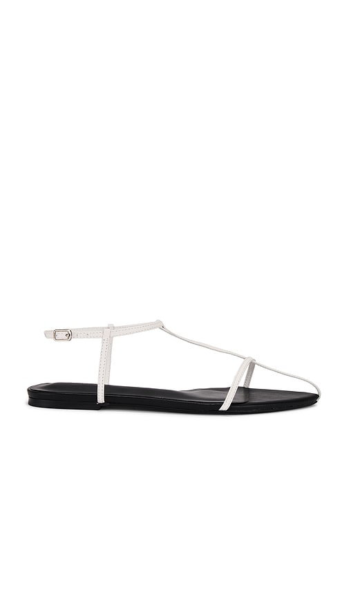 Tony Bianco Noho Sandal in White | White Strappy Flats for Women