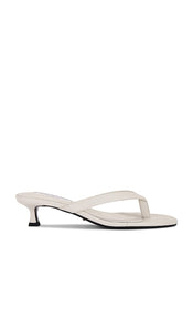 Tony Bianco Pluto Sandal in White | Dove Heeled Sandals for Women
