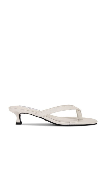 Tony Bianco Pluto Sandal in White | Dove Heeled Sandals for Women
