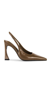 Tony Bianco Sassy Slingback Pump in Brown | Liqueur Crinkle Pump Heels for Women