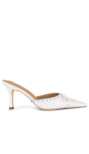 Tony Bianco Scooter Heel in White | White Nappa Pump Heels for Women