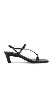 Tony Bianco Tulip Sandal in Black | Black Nappa Open Toe Heels for Women