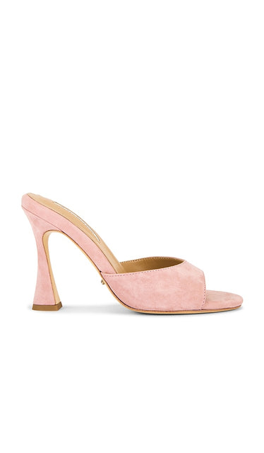 Tony Bianco Victoria Heel in Pink | Blossom Suede Open Toe Heels for Women