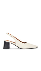 Vagabond Shoemakers Altea Heel in Cream | Off White Sling Back Heels for Women