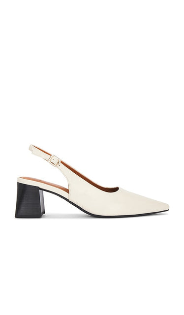 Vagabond Shoemakers Altea Heel in Cream | Off White Sling Back Heels for Women
