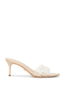 Veronica Beard Tia Jelly Heel in Beige | Clear & Sand Open Toe Heels for Women