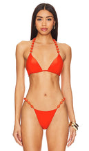 villa fresca Sole Beaded Bikini Top in Orange - Villa Fresca - Haut de bikini à perles Sole - Orange - Villa fresca Sole 串珠比基尼上衣（橙色） - Villa Fresca Sole Perlen-Bikinioberteil in Orange - villa fresca 솔 비즈 비키니 탑 - villa fresca Top bikini con perline Sole in arancione