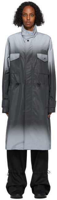 032c Black Reflective Gradient Coat - 032C manteau de dégradé réfléchissant noir - 032c 검은 반사 그라디언트 코트