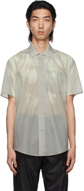 032c Grey Heat Sensitive Short Sleeve Shirt - Chemise à manches courtes sensibles à la chaleur 032C - 032c 그레이 열 민감한 짧은 소매 셔츠