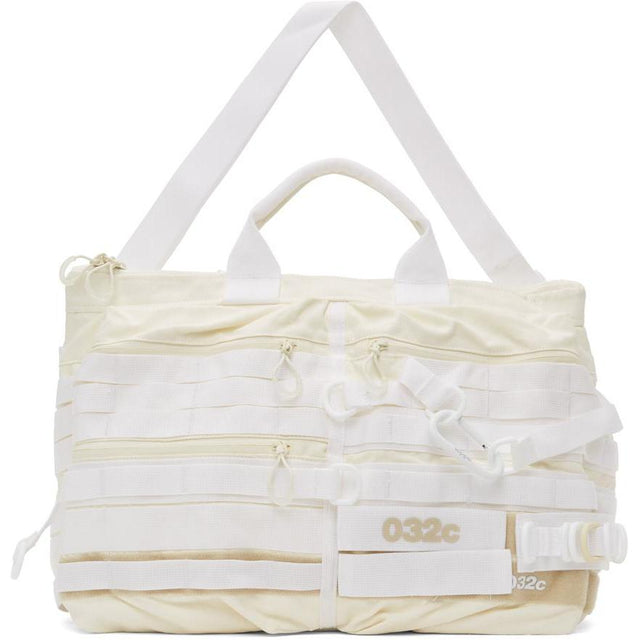 032c White adidas Originals Edition Logo Duffle Bag
