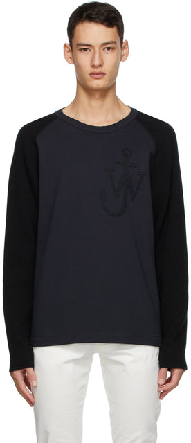 Moncler Genius 1 Moncler JW Anderson Navy Logo Crewneck - Moncler Genius 1 Moncler JW Anderson Navy Logo Crewneck - Moncler Genius 1 Moncler JW Anderson Navy Logo Crewneck.