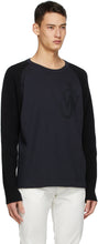 Moncler Genius 1 Moncler JW Anderson Navy Logo Crewneck