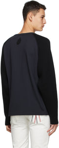 Moncler Genius 1 Moncler JW Anderson Navy Logo Crewneck