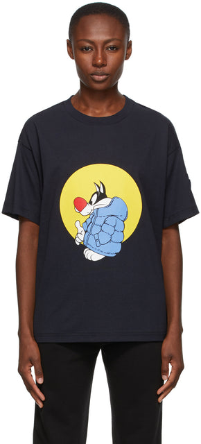 Moncler Genius 1 Moncler JW Anderson Navy Looney Tunes Edition Sylvester T-Shirt