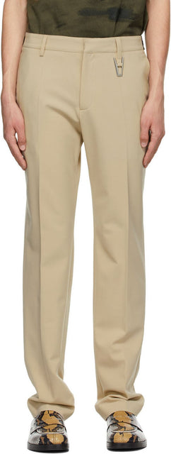 1017 ALYX 9SM Beige Elastic Waist Tailoring Trousers - 1017 Alyx 9sm Beige Taille Elastic Taille Pantalon - 1017 ALYX 9SM 베이지 탄성 허리 바지 재봉
