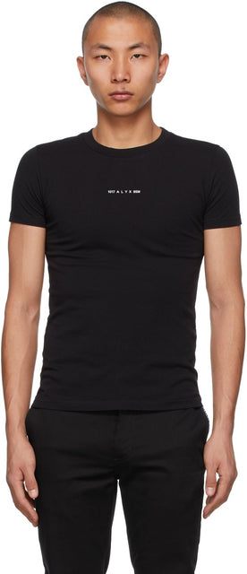 1017 ALYX 9SM Black Address Logo T-Shirt - 1017 T-shirt Logo Adresse Noir Alyx 9SM Noir - 1017 ALYX 9SM 블랙 주소 로고 티셔츠