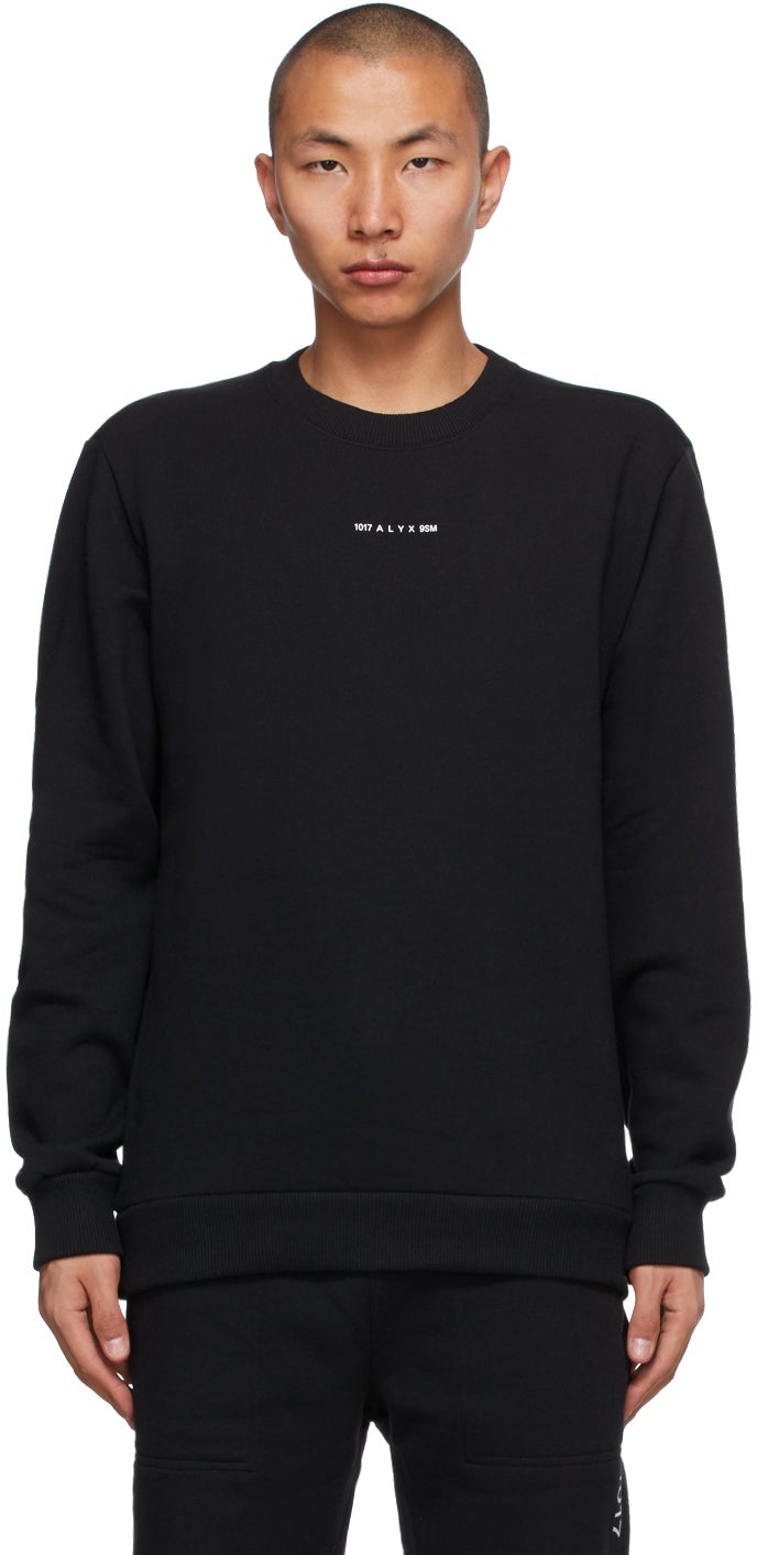 1017 ALYX 9SM Black Crewneck Visual Sweatshirt – BlackSkinny