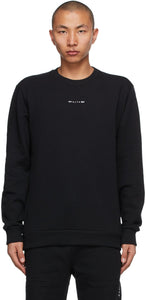 1017 ALYX 9SM Black Crewneck Visual Sweatshirt - 1017 Sweat-shirt visuel de Crewneck noir de 9sm de 9sm - 1017 ALYX 9SM 블랙 크루 검아 시각 운동복