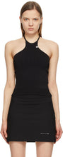 1017 ALYX 9SM Black Ribbed Knit Tank Top - 1017 Tapot en tricot nervuré noir de 9sm de 9sm - 1017 ALYX 9SM 블랙 리브 니트 탱크 탑
