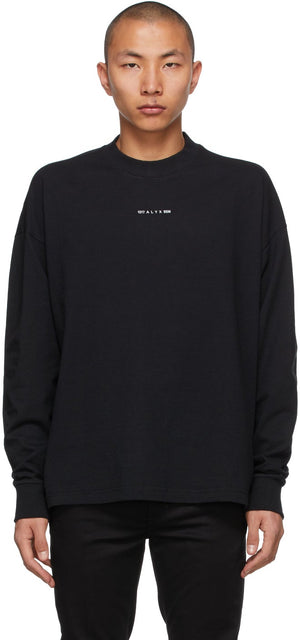 1017 ALYX 9SM Black Visual Logo Long Sleeve T-Shirt - 1017 T-shirt à manches longues Visuelle Visuelle Noire Alyx 9SM - 1017 ALYX 9SM 블랙 비주얼 로고 긴 소매 티셔츠
