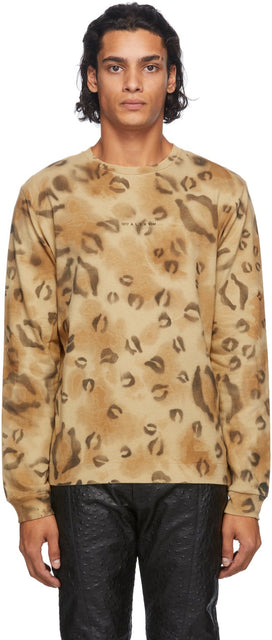 1017 ALYX 9SM Brown Leopard Long Sleeve T-Shirt - 1017 T-shirt à manches longues en léopard marron Alyx 9sm - 1017 ALYX 9SM 브라운 레오파드 긴 소매 티셔츠