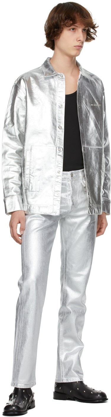 1017 ALYX 9SM Silver Foil Denim Jacket