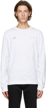 1017 ALYX 9SM White Double Logo Long Sleeve T-Shirt - 1017 T-shirt à manches longues à manches longues à double logo Alyx 9SM - 1017 ALYX 9SM 화이트 더블 로고 긴 소매 티셔츠