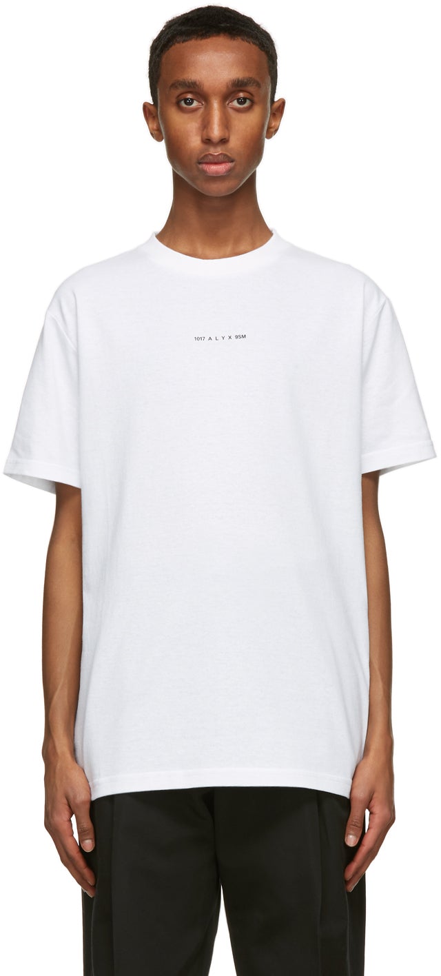 1017 ALYX 9SM White Visual Logo T-Shirt – BlackSkinny