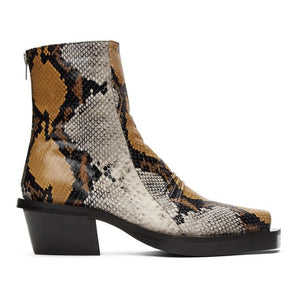 1017 ALYX 9SM Brown Snake Leone Zip Boots – BlackSkinny