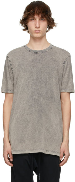 11 by Boris Bidjan Saberi Grey Acid Basic T-Shirt - 11 de Boris Bidjan Saberi Grey Acid T-shirt de base - 11 Boris bidjan 사드 라 그라스 산성 기본 티셔츠