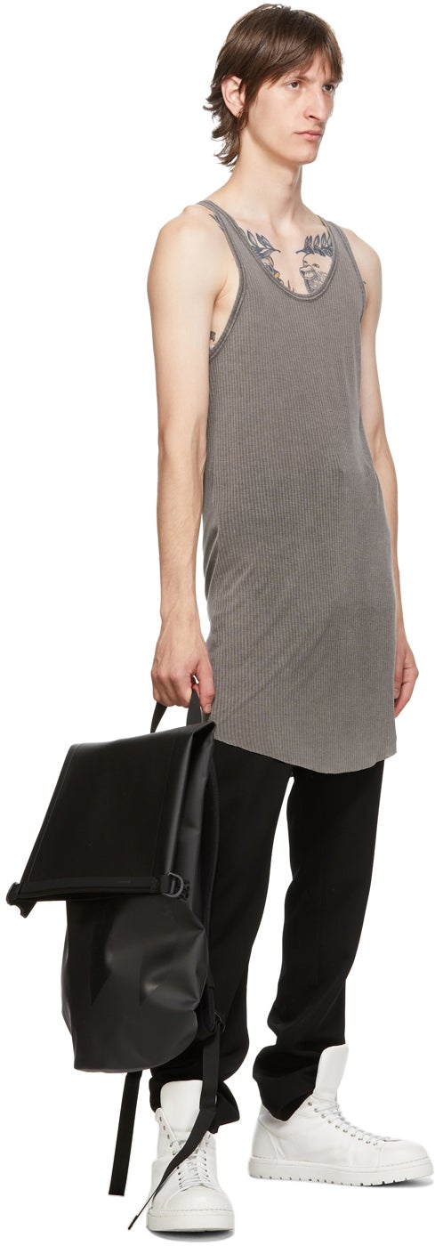 11 by Boris Bidjan Saberi Grey Acid Tank Top