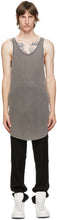 11 by Boris Bidjan Saberi Grey Acid Tank Top - 11 de Boris Bidjan Saberi Grey Acid Débardeur - 11 Boris Bidjan Saberi 그레이 산 탱크 탑