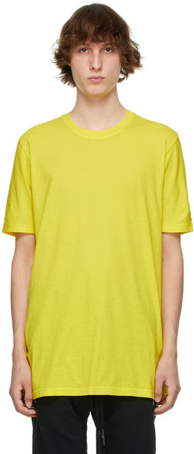 11 by Boris Bidjan Saberi Yellow Basic T-Shirt - 11 de Boris Bidjan Saberi Yellow Basic T-shirt - 11 Boris Bidjan Saberi 노란색 기본 티셔츠